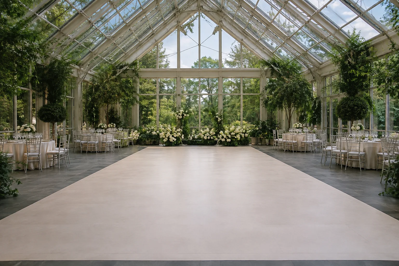 Empty garden conservatory